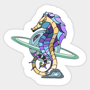 Space Seahorse Sticker